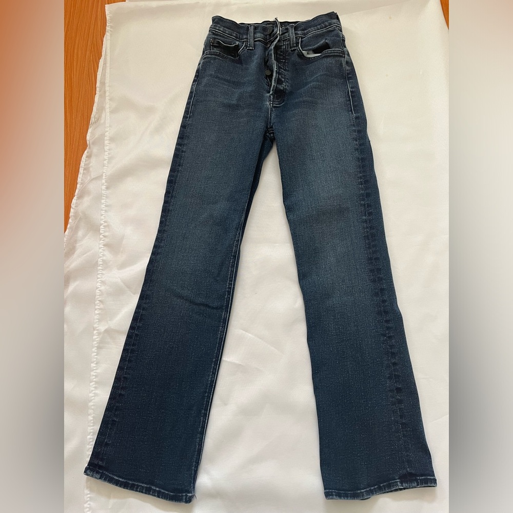 MOTHER Women's Dark Blue Straight-Leg Jeans